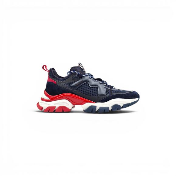 Moncler Leave No Trace Tricolor Trainer Sneakers Mesh and Suede EU 45 US 12 NWOB main image 7